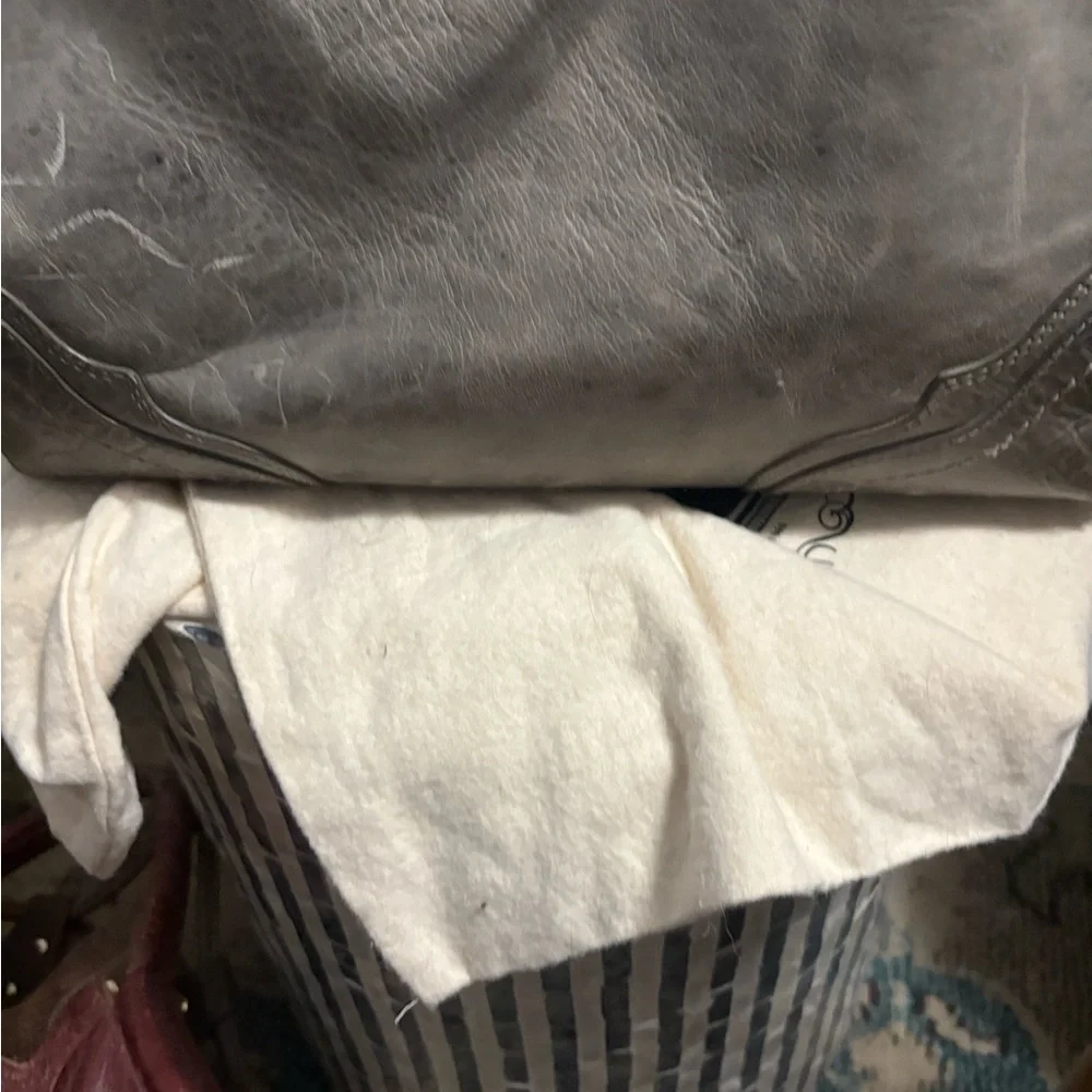Frye Riviana Large Gray Leather Tote Bag‎